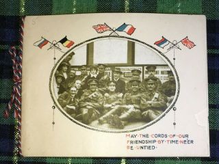 Wwi Photo Christmas Greeting Card English Soldiers Military Photograph