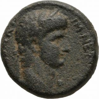 Ancient Rome 54 - 68 Ad Nero Seleucis Antioch Sc Wreath Semis