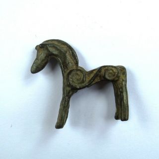 ANCIENT ARTIFACT ROMAN BRONZE SCULPTURE STATUETTE WITH HORSE 8