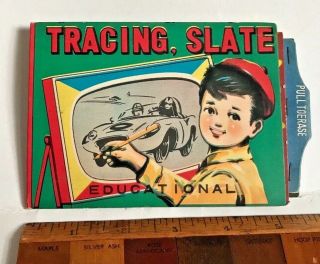 1960s Vintage Television Set Magic Slate Novelty Rack Toy Japan