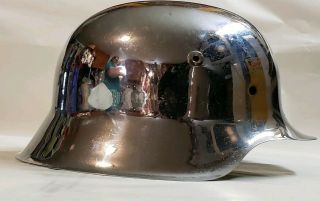 Vintage Chromed German Wwii Helmet