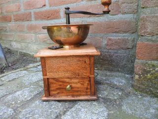 Large Ancient Coffee Mill Coffee Grinder From Holland Special Collectors Item