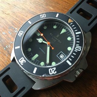 Vtg Scubapro 500 Diver Watch Military Issued? Serviced Monnin Kontiki Case