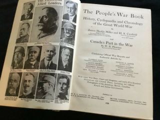 The People ' s War Book and Atlas signed by Lt Colonel W A Bishop Flying Ace 1920 5