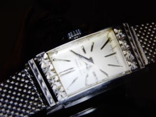 IWC PLATINUM PM900 WATCH 8 DIAMONDS VINTAGE SCHAFFHAUSEN SWISS CAL.  41 10445 11