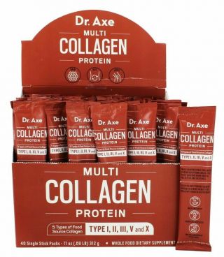 Ancient Nutrition Multi Collagen Protein Powder Stick Packs 5 Types 40 Count
