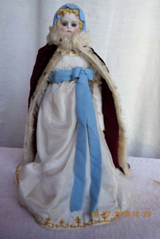 Antique 1880s Kling Parian Sculpted Hair Russian Empress Czarina Alexandra Doll 2