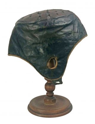 Vintage Circa 1915 Wright & Ditson No.  H Harvard - Style Leather Football Helmet 2