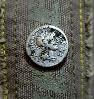 Rome Ancient Republic Silver Denarius M Sergius Silus.  /300 - 27 Bc/