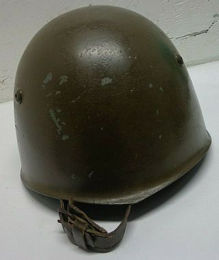 Ww2 Italian M33 Steel Helmet/leather Liner & Chin Strap Size 59 B59 -