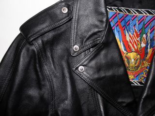 RARE GIANNI VERSACE MENS VINTAGE 90 ' S LEATHER BIKER JACKET SIZE XL 3