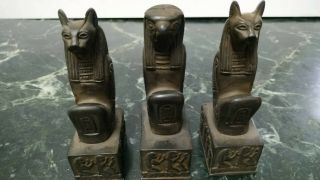 ANCIENT EGYPTIAN ANTIQUE STATUE Sons of Horus 1550 Bc 4