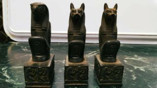 ANCIENT EGYPTIAN ANTIQUE STATUE Sons of Horus 1550 Bc 7