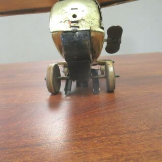 Vintage MARX WIND UP TIN LITHO ROLL OVER LOOPING STUNT PLANE AIRPLANE TOY 7