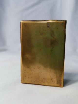 Vintage WWI German Gott Mit Uns Brass Match Box Cover Trench Art 3