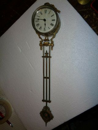 - Antique - Ansonia - Swinging Statue Clock Movement - Ca.  1895 - T574