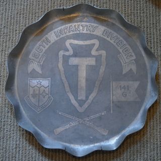 Wwii 141st Infantry Regiment Company G Decorative Plate 36th Infantry Division