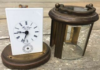 Antique Norman Swiss Brass Miniature Oval Carriage Alarm Clock 1760A Not 6