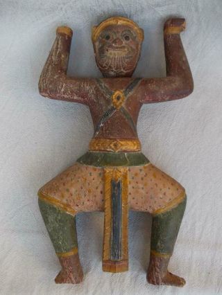 253 / 18th Century South East Asian Hand Carved Wooden Mythical Figure