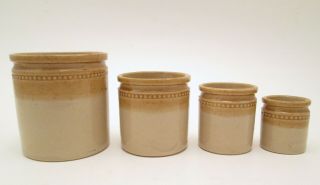 Doulton Lambeth Salt Glaze Stoneware Nesting Measures