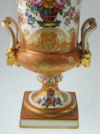 Antique 19th Century Rockingham Style Porcelain Urns Circa 1830 5