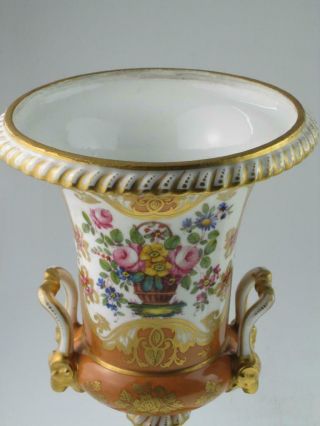 Antique 19th Century Rockingham Style Porcelain Urns Circa 1830 6