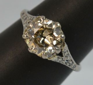 2.  00ct Old Cut Diamond 18ct White Gold Antique Engagement Ring D0130