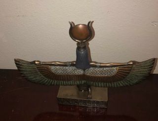 Ancient Egyptian Mother Goddess Isis Open Wings 8.  5 