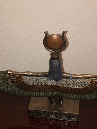 Ancient Egyptian Mother Goddess Isis Open Wings 8.  5 