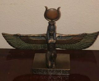 Ancient Egyptian Mother Goddess Isis Open Wings 8.  5 