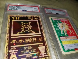 Psa Graded Pokemon 2 Card Set,  Ancient Mew And Topsun Jolteon