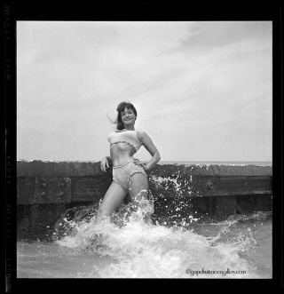 Bettie Page 1954 Camera Negative Photograph Bunny Yeager Body In Ocean 2
