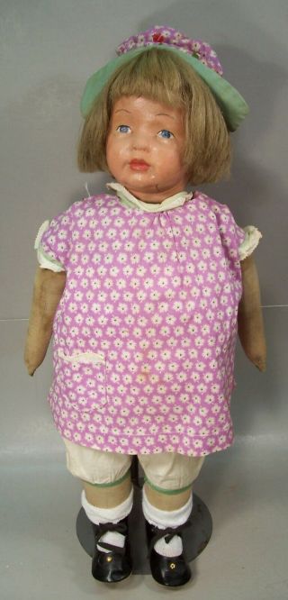Antique 18 Inch Kamkins Cloth Doll