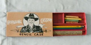 Vintage 1950s Or 60s Hopalong Cassidy Pencil Case