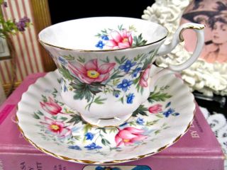 ROYAL ALBERT tea cup and saucer RANDOM Harvest series teacup Surrey floral 5