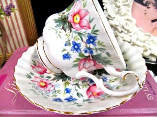 ROYAL ALBERT tea cup and saucer RANDOM Harvest series teacup Surrey floral 7