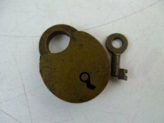 Antique Bronze Miniature Padlock Lock Bohannan Brooklyn 1878 Brass Vintage Old