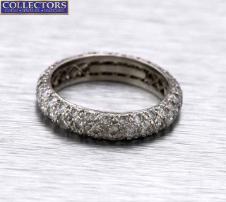 Ladies Tiffany & Co.  950 Platinum 2.  66ctw Diamond Eternity Wedding Band Ring