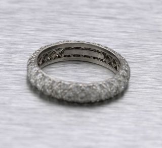 Ladies Tiffany & Co.  950 Platinum 2.  66ctw Diamond Eternity Wedding Band Ring 2