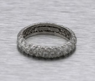Ladies Tiffany & Co.  950 Platinum 2.  66ctw Diamond Eternity Wedding Band Ring 3