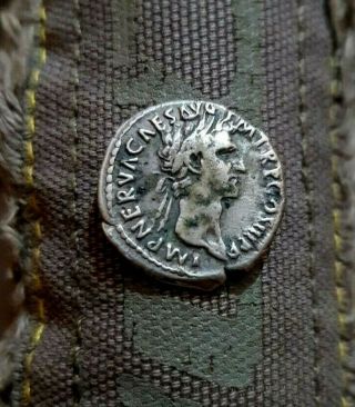 Rome Ancient Silver Denarius Nerva.  96 - 98 Ad.