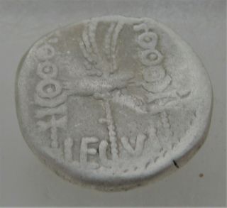 Unresearched Ancient Roman Silver Denarius Coin Mark Antony Galley Ship