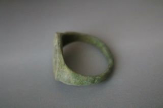 Ancient Interesting Roman Bronze Ring Eagle 1st - 4th century AD 2