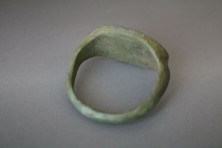 Ancient Interesting Roman Bronze Ring Eagle 1st - 4th century AD 3