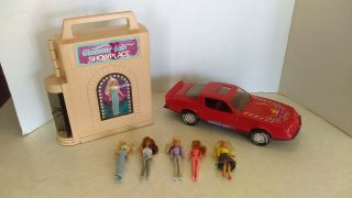 Vintage 1981 Kenner Glamour Gals 5 Dolls Showplace Case & Pontiac Trans Am Car