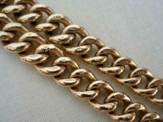 9ct Solid Gold Double Albert Graduated Antique Watch Chain 42.  8 grams. 4