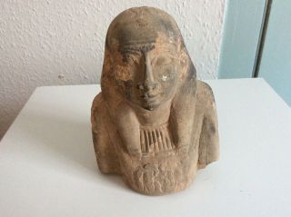 Rare Large Ancient Egyptian Queen Hatshepsut Bust (1479 - 1457bc)