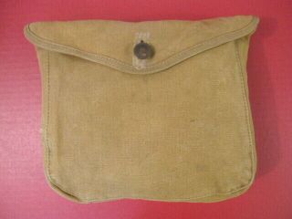 Wwi Era Us Army M1910 Haversack Canvas Meat Can Or Mess Kit Pouch - Khaki 2