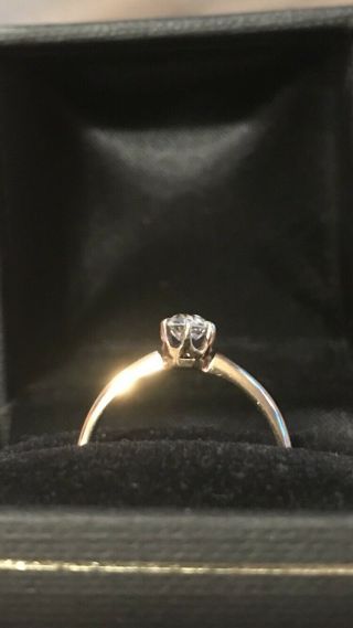 Mine Cut Early 1900s ESTATE DIAMOND SOLITAIRE RING 18K YG 2