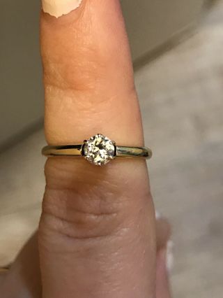 Mine Cut Early 1900s ESTATE DIAMOND SOLITAIRE RING 18K YG 3